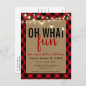 Rustige feestdag, zwarte en rode speldenbank feestdagenkaart (Voorkant / Achterkant)