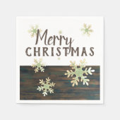 Rustige Feestdagen met kerstsnowflake Servet (Voorkant)