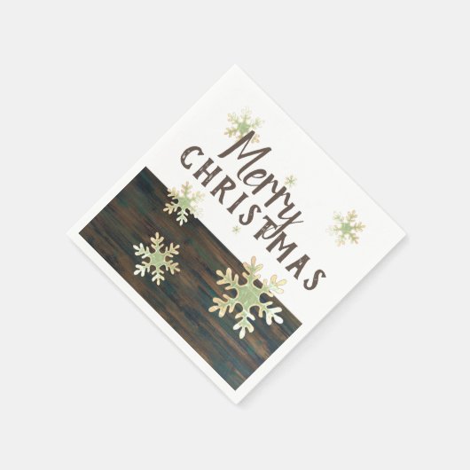 Rustige Feestdagen met kerstsnowflake Servet (Hoek)