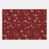 Rustige Feestdagen met rode houtsnoep Inpakpapier Vel (Voorkant 3)