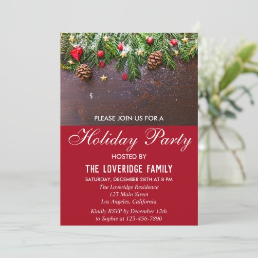 Rustige feestelijke feestelijke feestdag - kerstfe kaart (Staand voorkant)