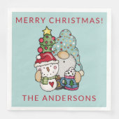 Rustige feestelijke feestelijke feestdag servet (Voorkant)