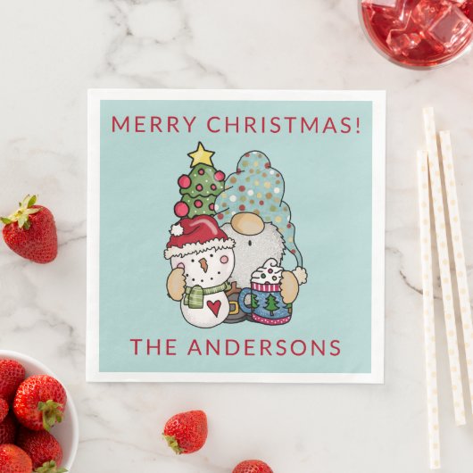 Rustige feestelijke feestelijke feestdag servet (Insitu)