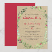 Rustige feestelijke Waterverf met kerstfeest Kaart (Voorkant / Achterkant)