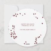 Rustige filialen Winterfoliage Deep Red Joy Feestdagenkaart (Achterkant)