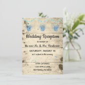 Rustige Firefly & String Lights Wedding Reception Kaart (Staand voorkant)