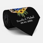 Rustige Floral Antlers Wedding Groomsmen Stropdas (Opgerold)