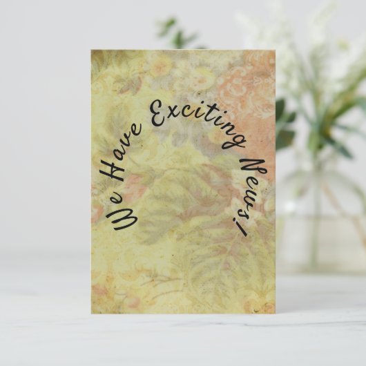 Rustige  Floral bespaart de datum (Staand voorkant)