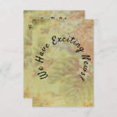 Rustige  Floral bespaart de datum (Voorkant / Achterkant)