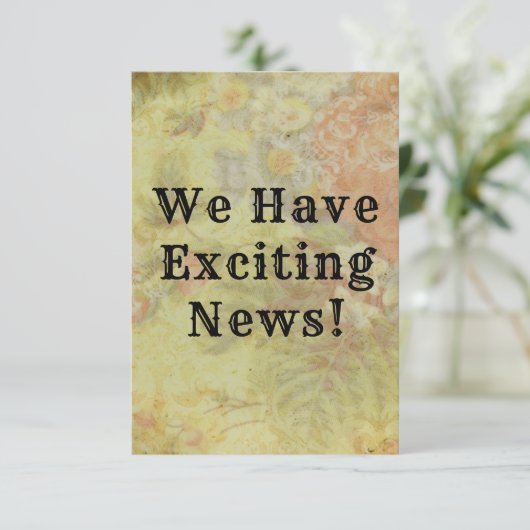 Rustige Floral bespaart de datum (Staand voorkant)