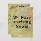 Rustige Floral bespaart de datum (Voorkant / Achterkant)