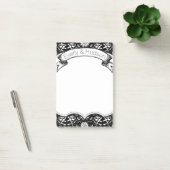 Rustige Floral Black en White Post-it® Notes (Kantoor)