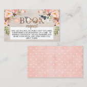 Rustige floral boerderij book request insert informatiekaartje (Voorkant / Achterkant)