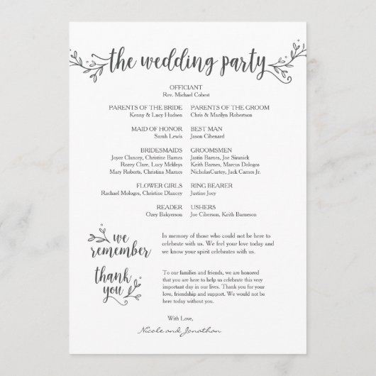 Rustige Floral bruiloft met kaart 5x7 design (Achterkant)