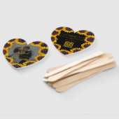 Rustige floral elegant foto bruiloft gunst handwaaier (Niet-gemonteerd)