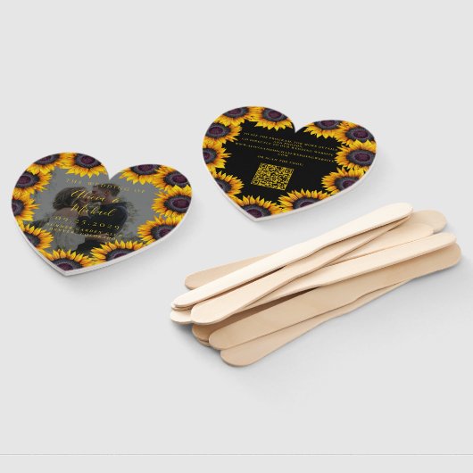 Rustige floral elegant foto bruiloft gunst handwaaier (Niet-gemonteerd)