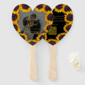 Rustige floral elegant foto bruiloft gunst handwaaier (Voorkant en achterkant)