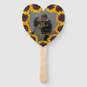 Rustige floral elegant foto bruiloft gunst handwaaier (Voorkant)