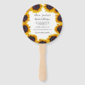 Rustige floral elegant script bruiloft save date handwaaier (Achterkant)