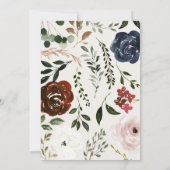 Rustige floral en antilers bruiloft bogundy (Achterkant)