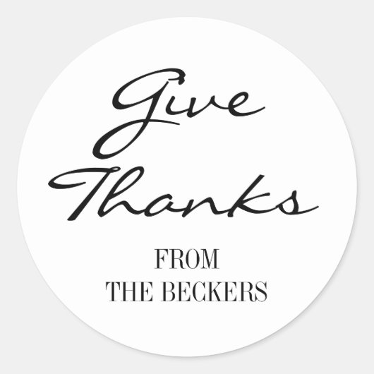 Rustige Floral geeft Bedankt Thanksgiving Sticker (Voorkant)