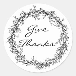 Rustige Floral geeft Bedankt Thanksgiving Sticker