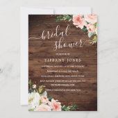 Rustige Floral Gold Blush Vrijgezellenfeest Kaart (Voorkant)