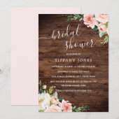 Rustige Floral Gold Blush Vrijgezellenfeest Kaart (Voorkant / Achterkant)