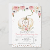 Rustige Floral Herfst White Pumpkin 1/23/13 Kaart (Voorkant)