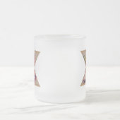 Rustige Floral Initiaal Letter X Monogram Matglas Koffiemok (Center)