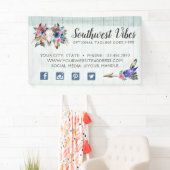 Rustige Floral Koe Waterverf Hout Boho Chic Spandoek (Insitu)