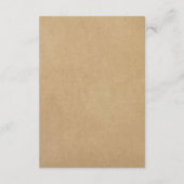 Rustige Floral Kraft Wedding Well Wishing Informatiekaartje (Achterkant)