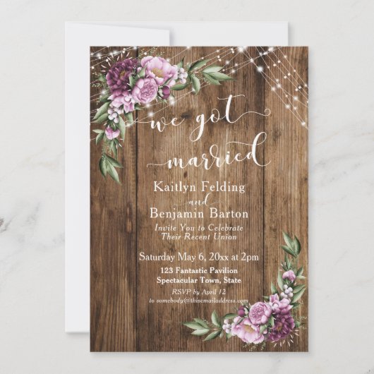 Rustige Floral lichten hebben we alleen gehuwde on Kaart (Voorkant)