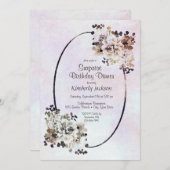 Rustige Floral Surprise Birthday Dinner Kaart (Voorkant / Achterkant)