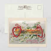 Rustige  Floral Valentijn met hart Briefkaart (Voorkant / Achterkant)