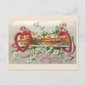 Rustige  Floral Valentijn met hart Briefkaart (Voorkant)