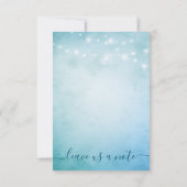 Rustige Floral Waterverf Elegant Beach Wedding RSVP Kaartje (Achterkant)