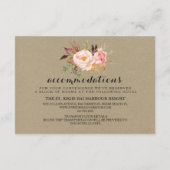 Rustige Floral Wedding Information/Details2-Side-2 Informatiekaartje (Achterkant)