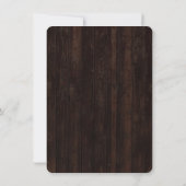 Rustige Floral Wood Old Lantern Wedding Invite Kaart (Achterkant)