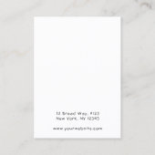 Rustige Floral Wreath Earring Display Kaart Visitekaartje (Achterkant)