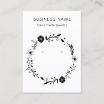 Rustige Floral Wreath Earring Display Kaart