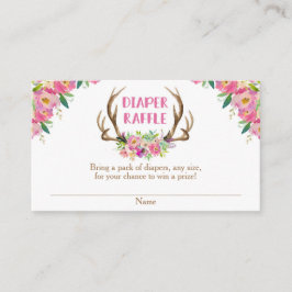 Rustige florale baby shower Dappere leverbaar Informatiekaartje