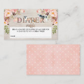 Rustige florale boerderij diaper treinkaartje informatiekaartje (Voorkant / Achterkant)