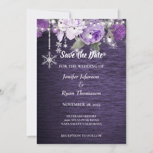 Rustige florale bruiloft met uitzondering van de d aankondiging (Voorkant)