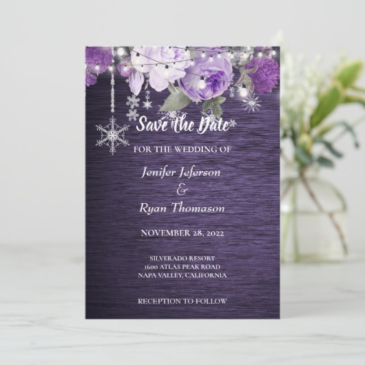 Rustige florale bruiloft met uitzondering van de d aankondiging (Staand voorkant)