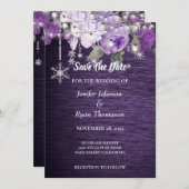 Rustige florale bruiloft met uitzondering van de d aankondiging (Voorkant / Achterkant)