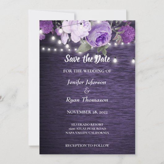 Rustige florale bruiloft met uitzondering van de d aankondiging (Voorkant)