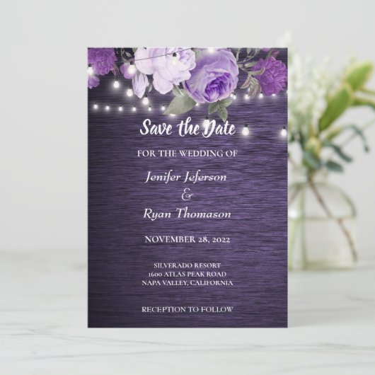 Rustige florale bruiloft met uitzondering van de d aankondiging (Staand voorkant)