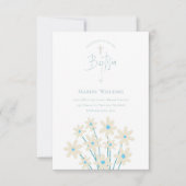 rustige florale decor | Baptisme-uitnodiging Kaart (Voorkant)