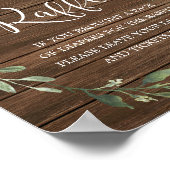 Rustige florale diaper baby shower meisje met een  poster (Hoek)